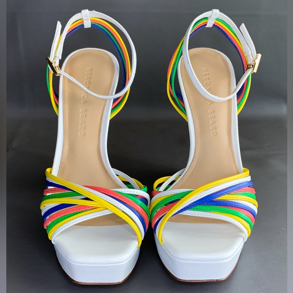 Veronica Beard “Fletcher” multicolor platform heels - Picture 5 of 8
